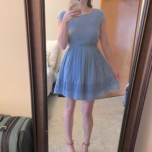 Light blue linen dress
